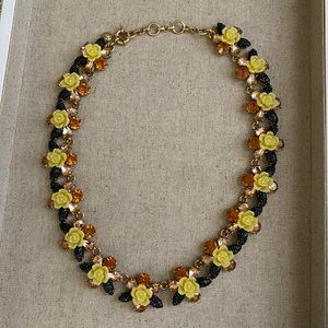 JCrew Firefly Flora Rhinestone crystal Necklace